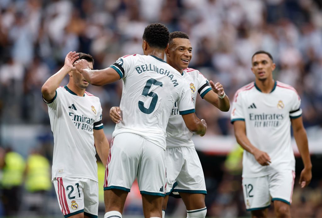 Kylian Mbappé anotó uno de los goles que le dieron el triunfo al Real Madrid ante el Malaga CF.