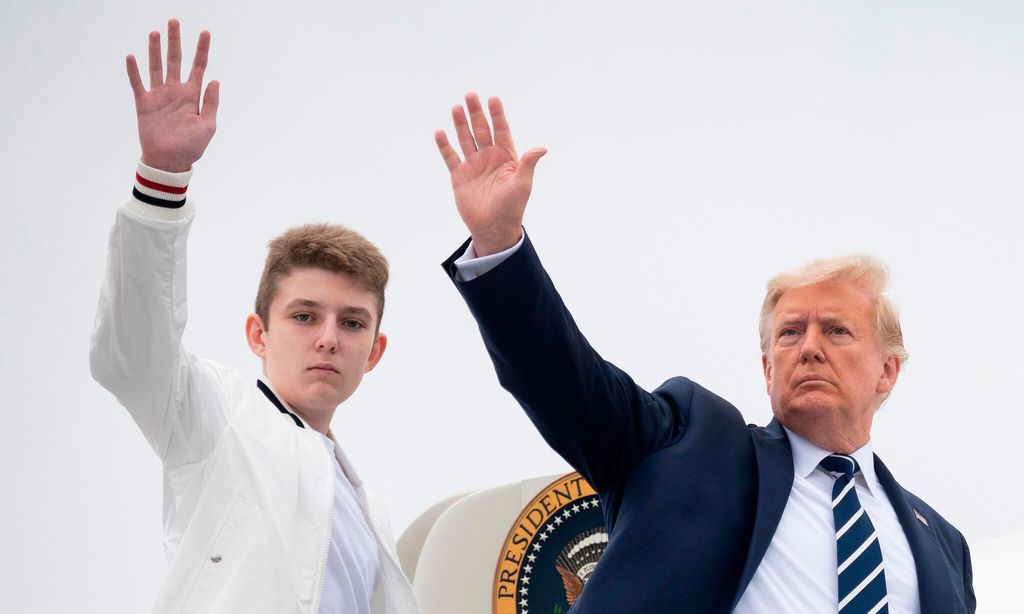 Donald Trump, Melania Trump y Barron Trump