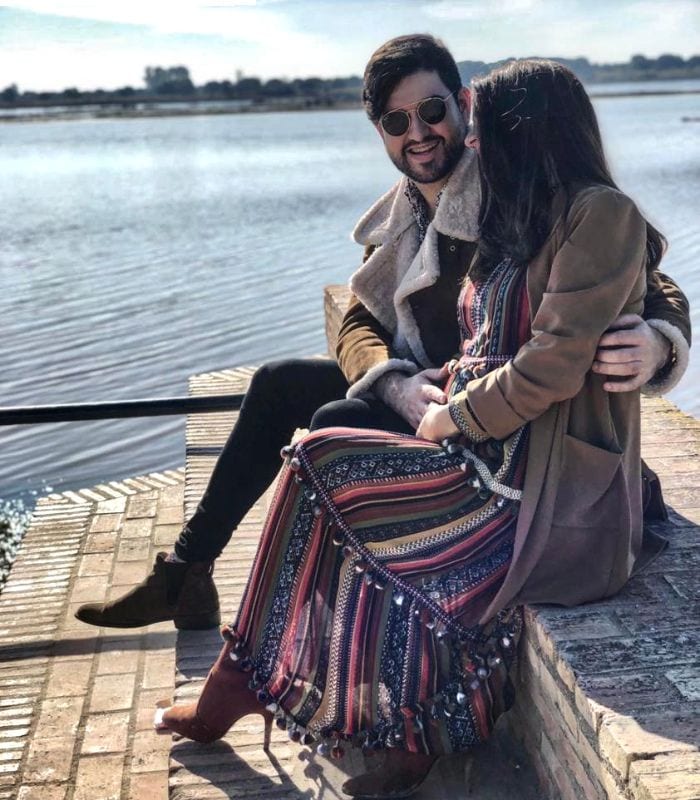 Manu Sánchez y su pareja, Lorena