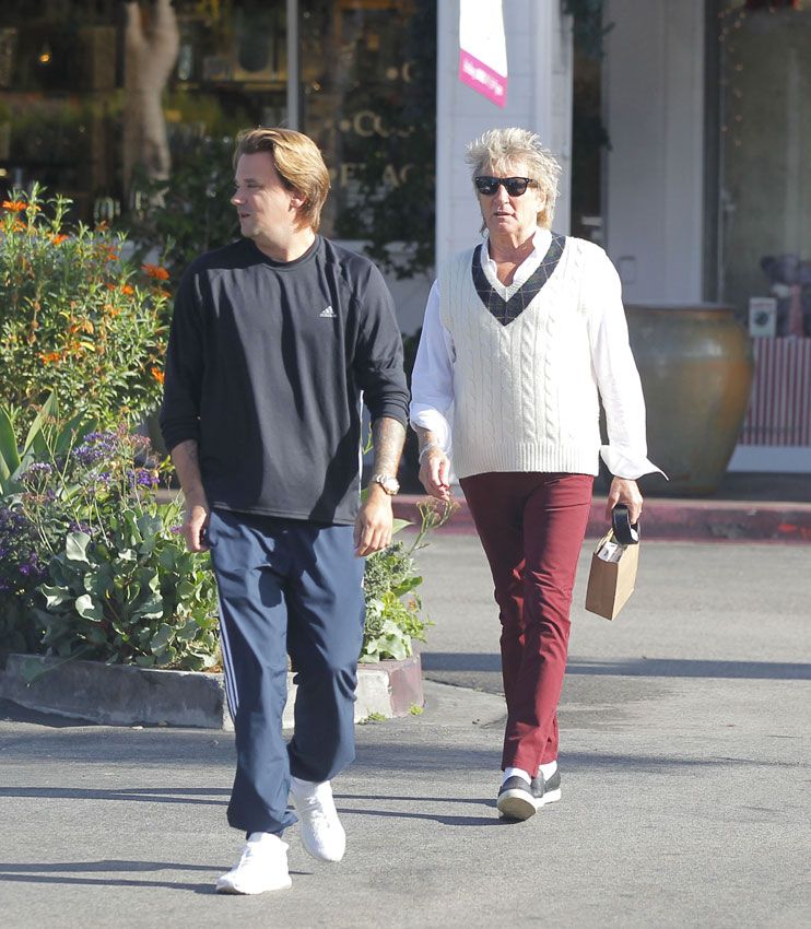 Rod Stewart y su hijo Sean