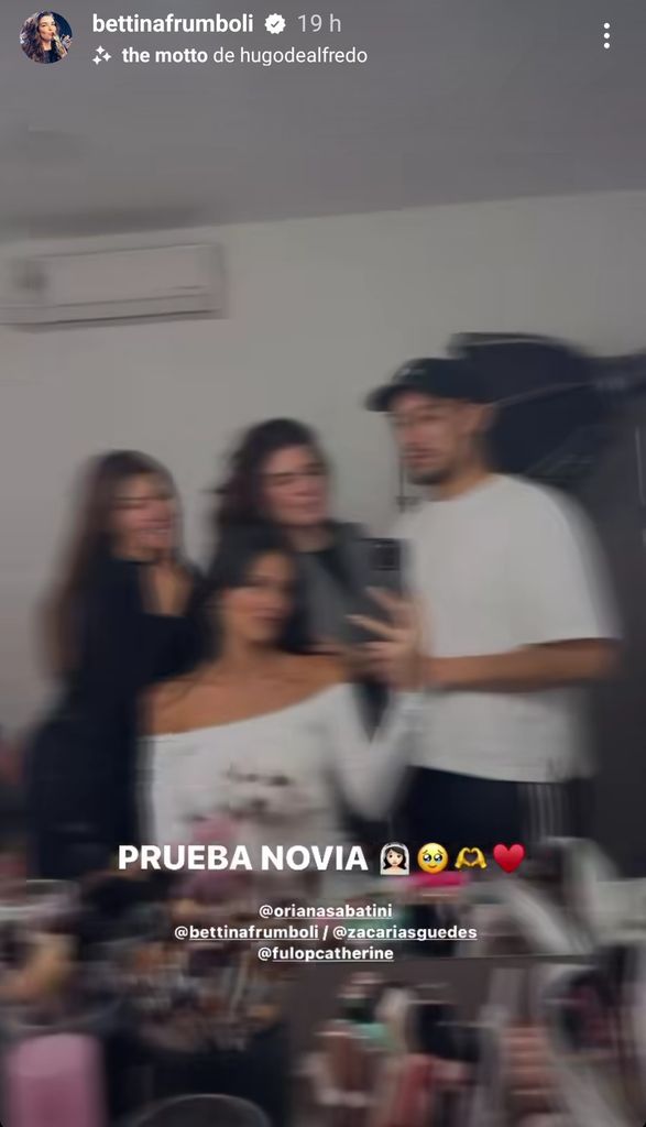 El look nupcial de Oriana quedó en el misterio tras la prueba de maquillaje y peinado.