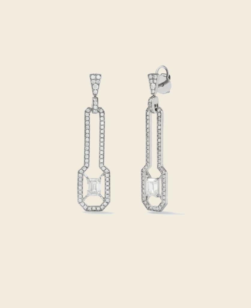 Pendientes de estilo Art Decó para novias de Suarez