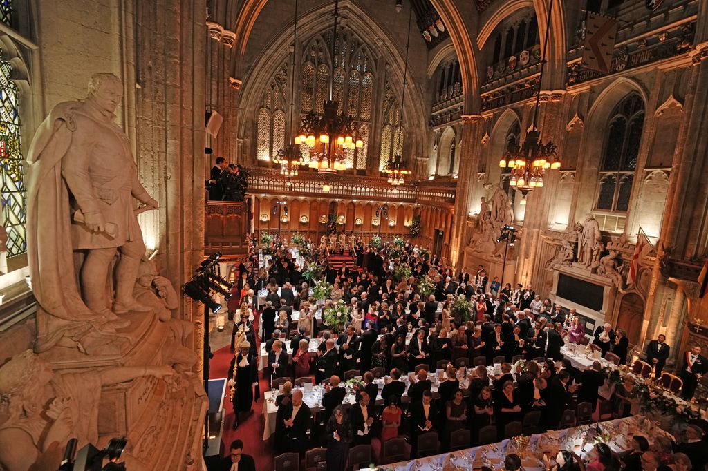 La segunda cena de gala en Londres con el presidente alemán y su mujer en Guidhall