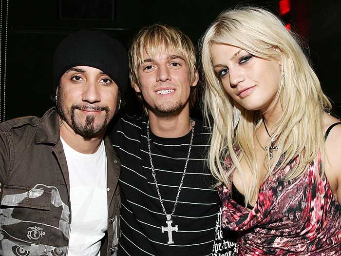 Leslie Carter con Aaron Carter 