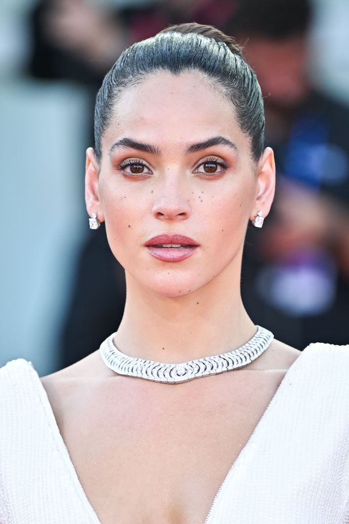 VENICE, ITALY - AUGUST 31: Adria Arjona attends the "Battlefield" (Campo Di Battaglia) red carpet during the 81st Venice International Film Festival on August 31, 2024 in Venice, Italy. (Photo by Stephane Cardinale - Corbis/Corbis via Getty Images)