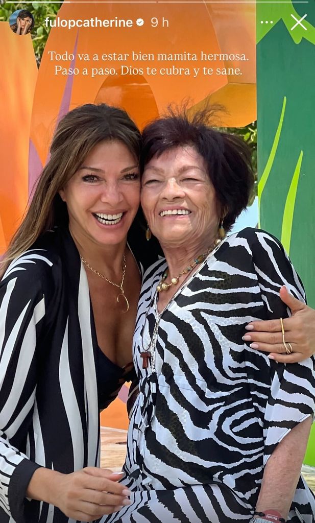 Catherine Fulop contó en sus redes el duro momento que atraviesa su madre.