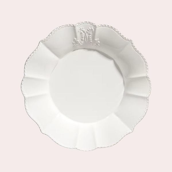 Bourgeoisie Lote de 6 Plato Llano de Loza Blanca Maisons du Monde