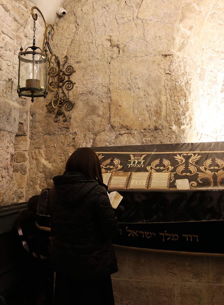Interior de la tumba del rey David en Jerusalén, Isarel