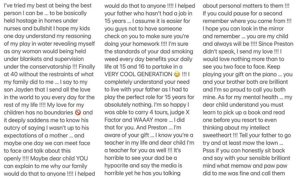 mensaje de britney spears
