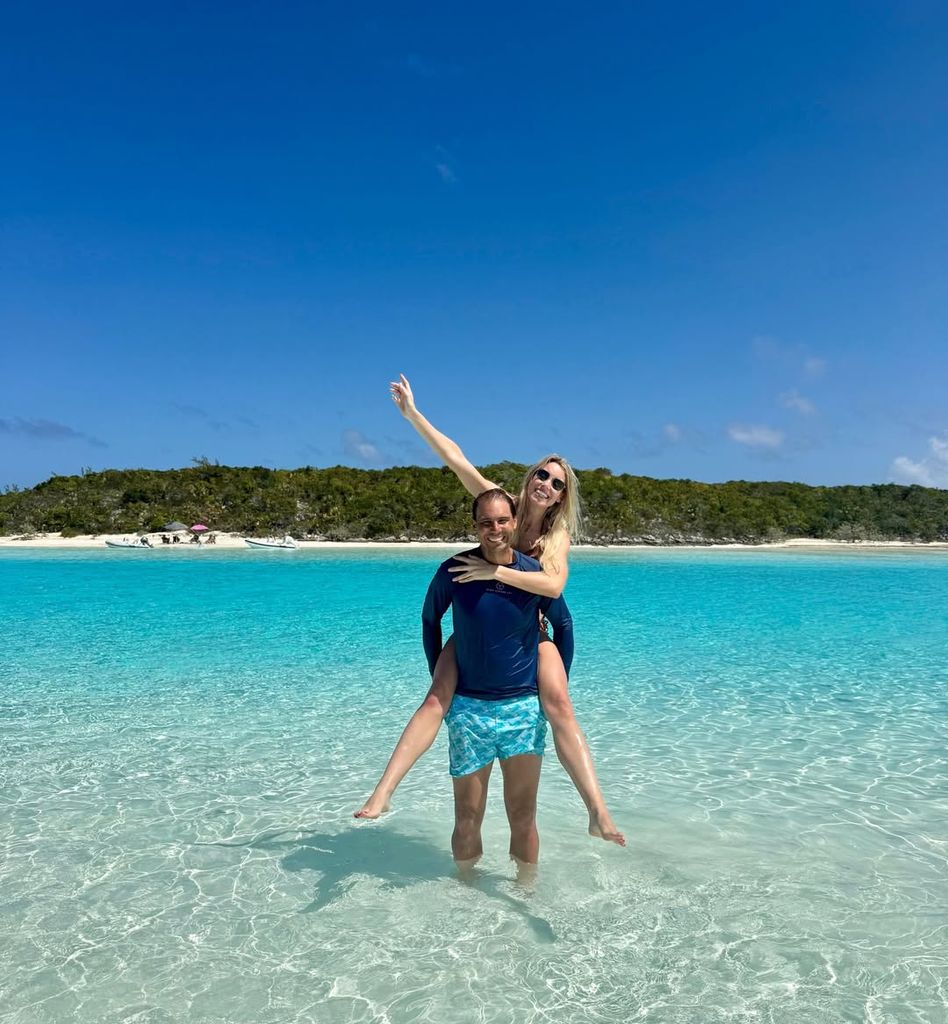 Rafa Nadal con su hermana Maribel en las islas Exumas