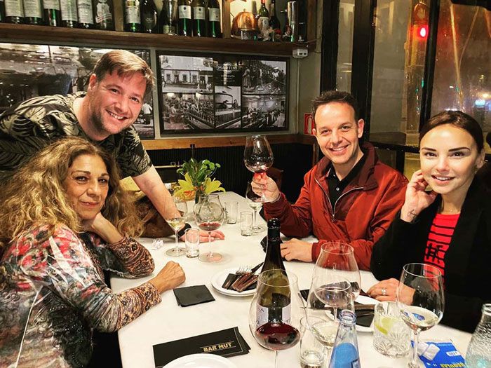 El jurado de 'Tu cara me suena' durante la cena