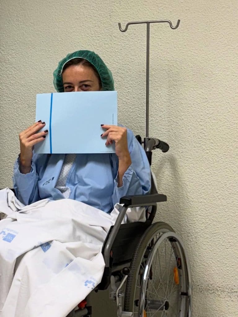 María Amores, mujer de Ion Aramendi, operada de un melanoma