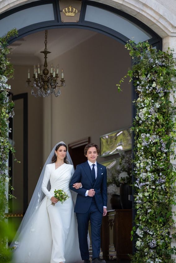 El impresionante vestido de novia de Rajwa Alseif, princesa de Jordania