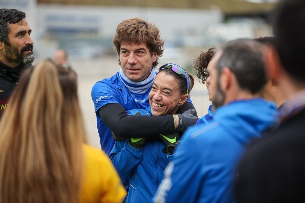 Los participantes, en el circuito