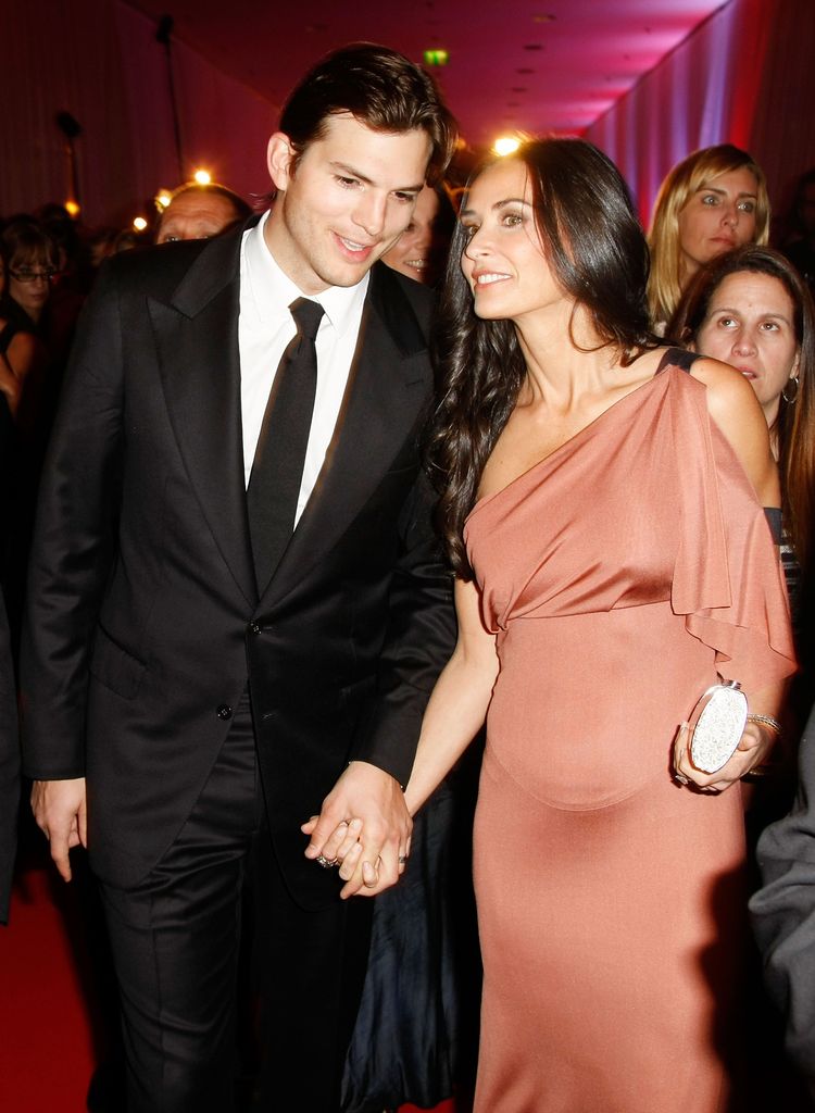 Demi Moore y Ashton Kutcher en la alfombra roja de la Gala Charity, en Austria en 2010