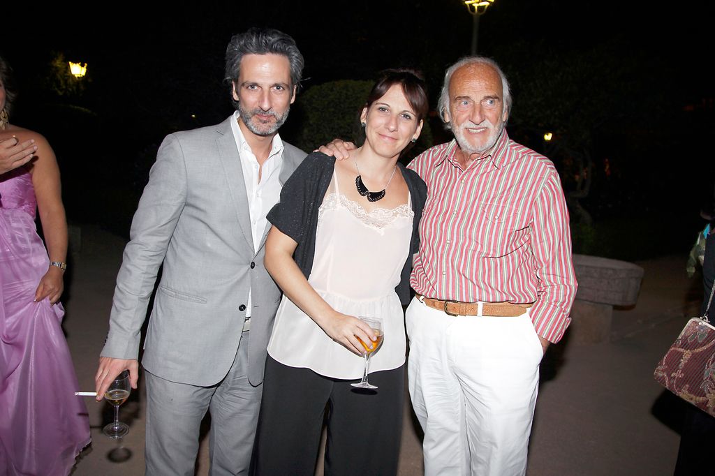 Ernesto y Malena Alterio junto a su padre Héctor en 2012