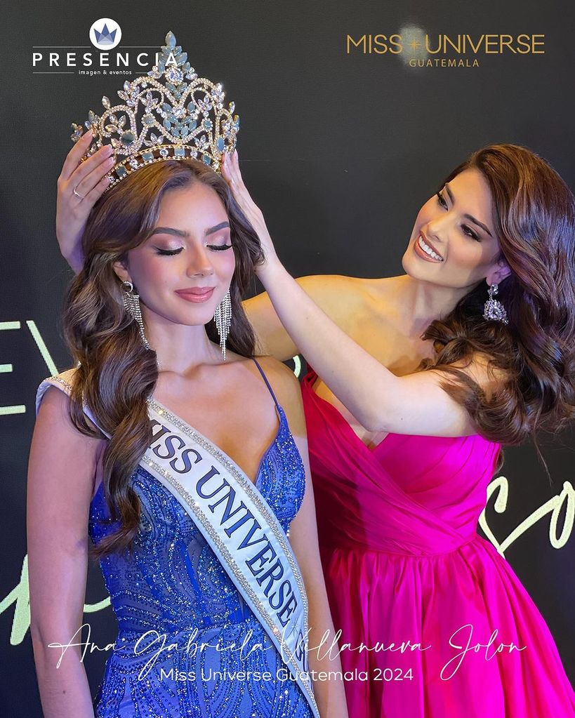 Ana Gabriela Villanueva, Miss Guatemala, y Mónica Andrea Aguilar Radford