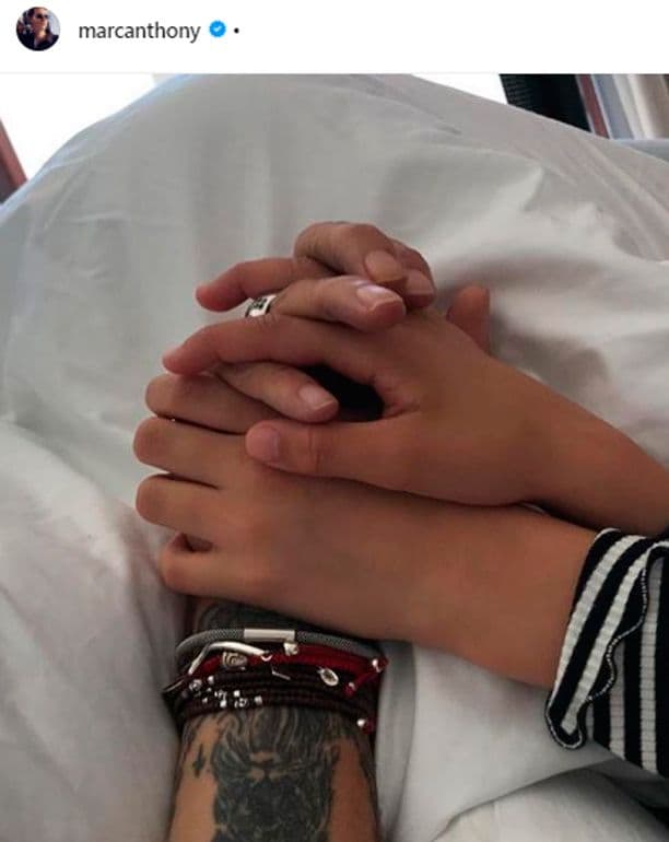 Marc Anthony y sus hijos 