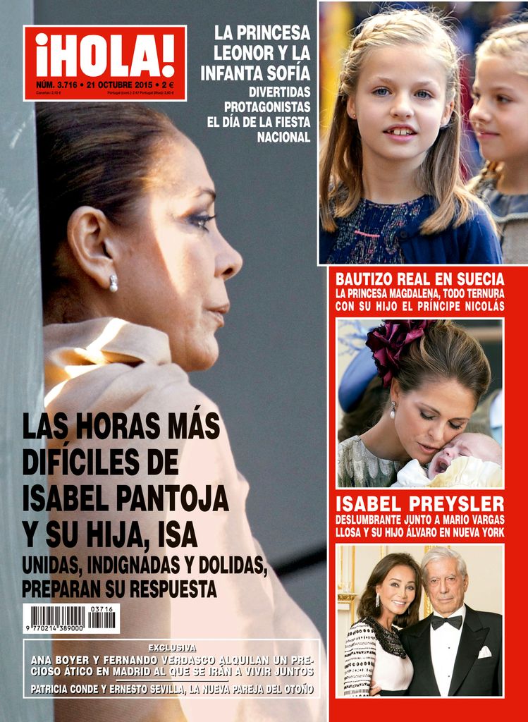 Isabel Preysler y Mario Vargas Llosa con el hijo de Vargas Llosa