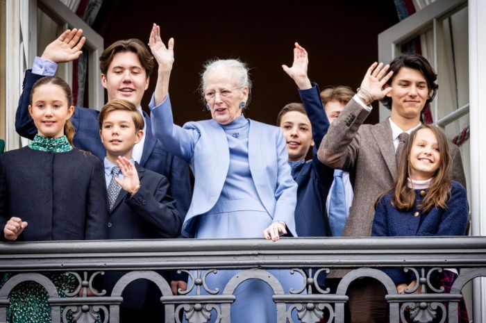 Margarita de Dinamarca y su familia