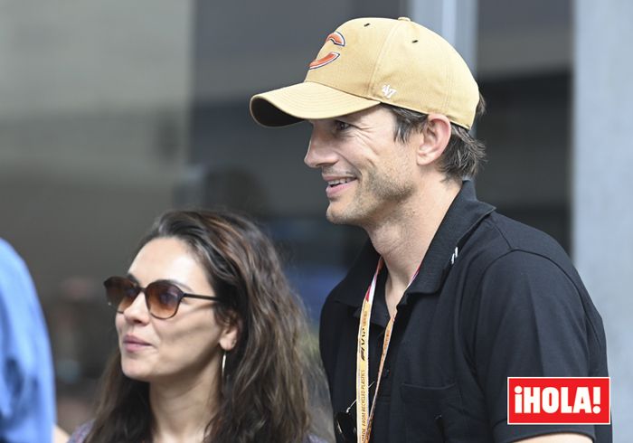ashton kutcher y mila kunis gran premio de miami