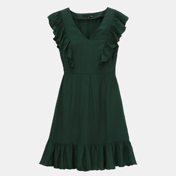 vestido volantes etam
