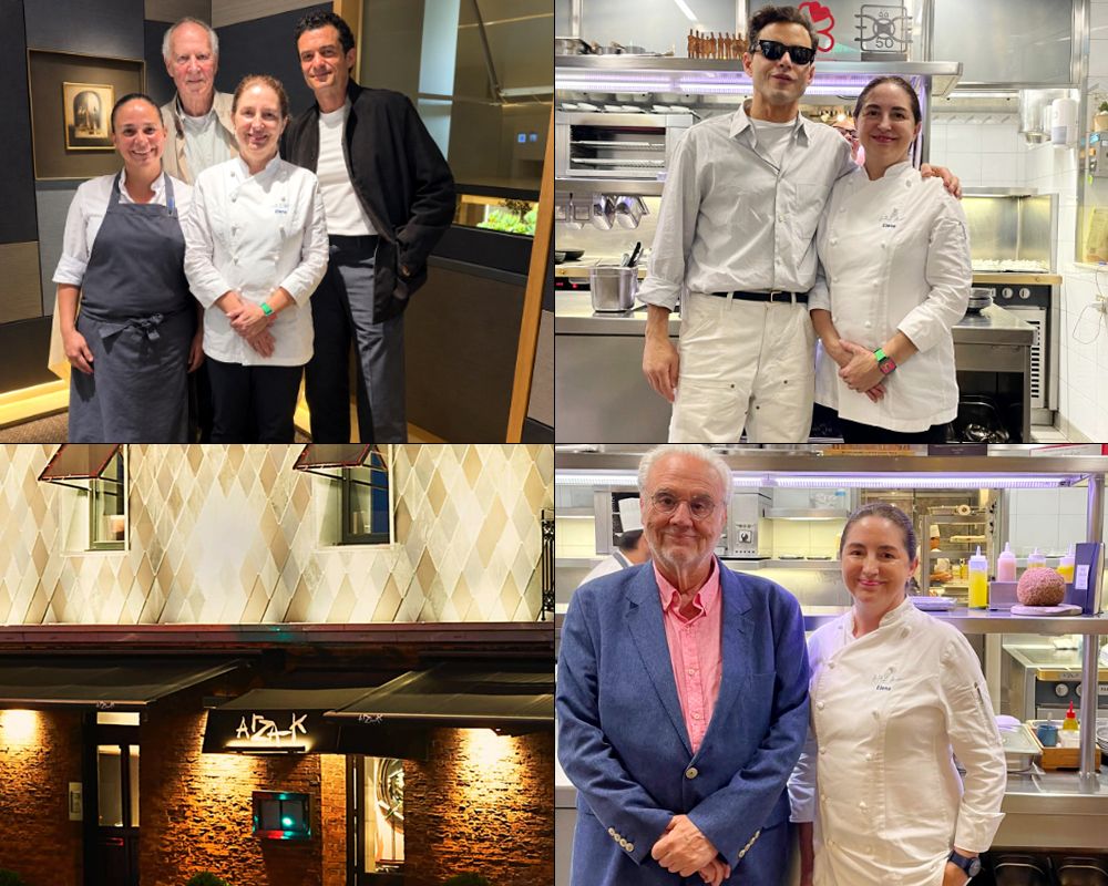 Orlando Bloom, Rami Malek y Manuel Gutiérrez Aragón, tres de las ilustres visitas que ha recibido Arzak estos días.