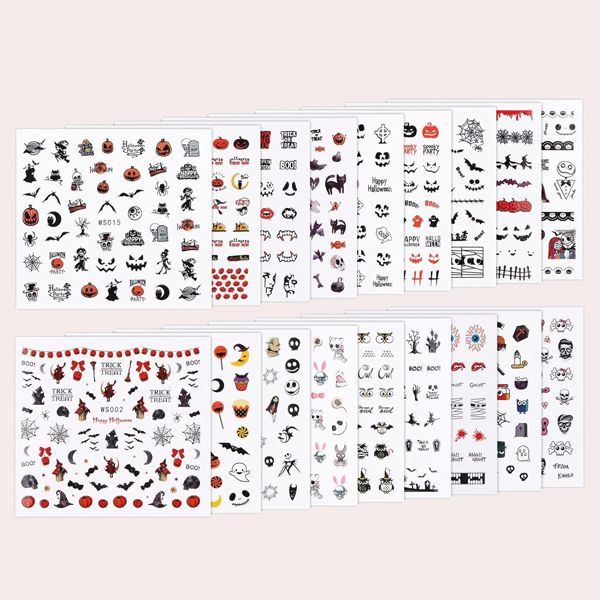 Kalolary 18 Hojas Halloween Pegatinas