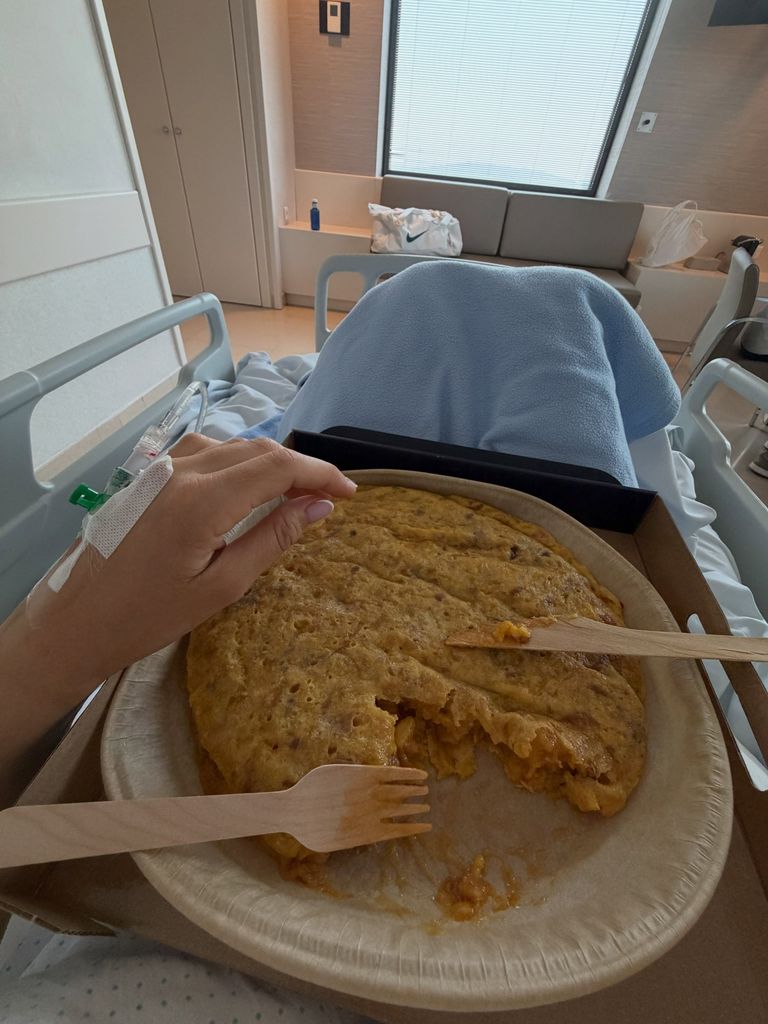 Paula Badosa, durante su ingreso en el hospital