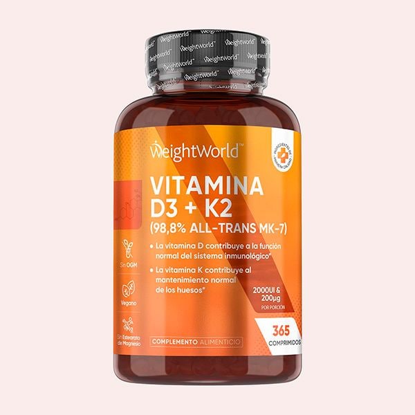 WeightWorld Vitamina D3 y K2 2000 UI + 200 µg