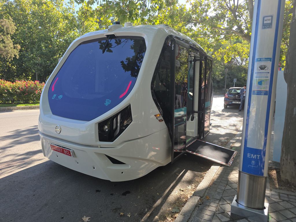Primer proyecto de autobús eléctrico sin conductor en España, presentado en Madrid el pasado mes de septiembre durante la celebración de la Semana Europea de la Movilidad.