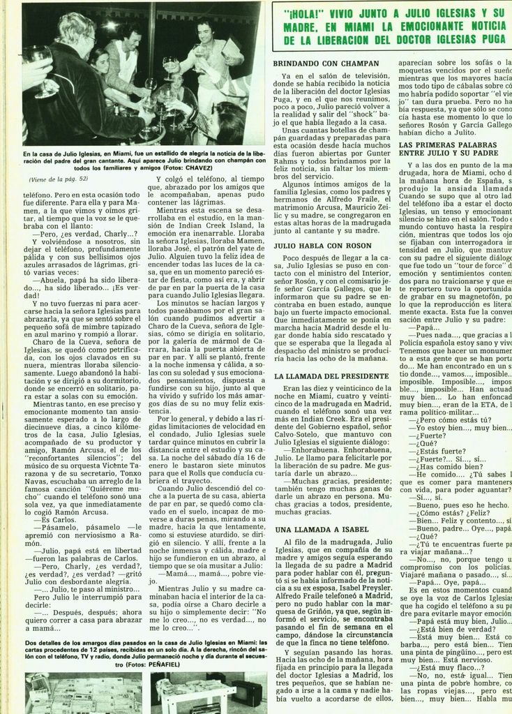 JPG del Pdf Hola 1953 . Enero 1982. Liberacion. Secuestro padre de Julio Iglesias.