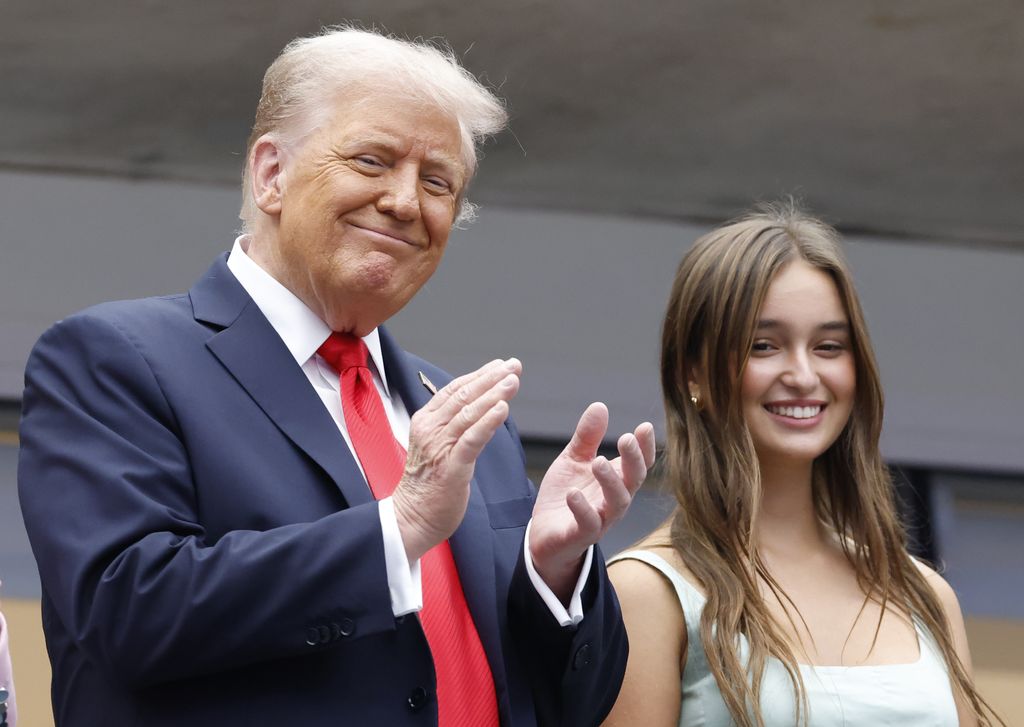 Donald Trump con su nieta Arabella Rose viendo la final de Carlos Alcaraz en el US Open