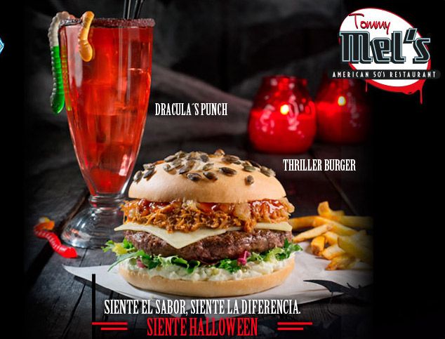 El restaurante Tommy Mel's tiene preparada una terrorífica velada donde se servirán platos como su ‘thriller burguer’ acompañada por un ‘Dracula’s Punch’ como bebida.
