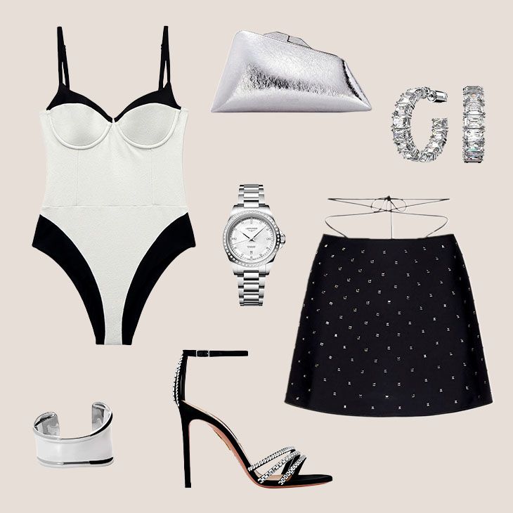 Look de noche con bañador