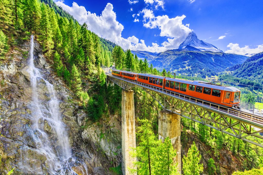Recorrido en tren en Suiza