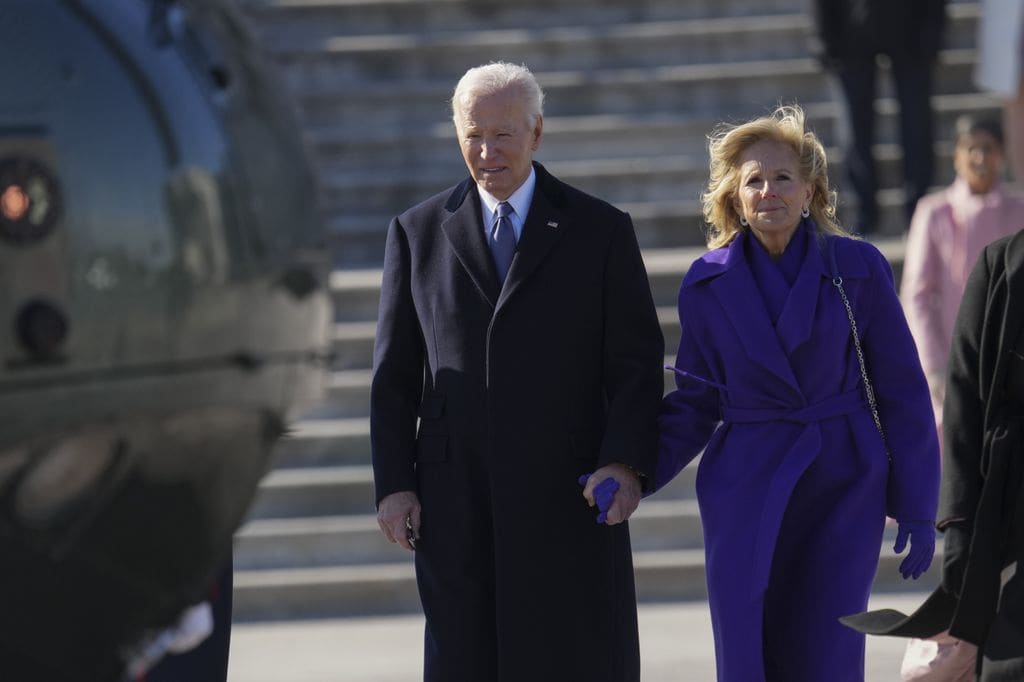 Joe y Jill Biden en la toma de posesión de Donald Trump como presidente de los Estados Unidos