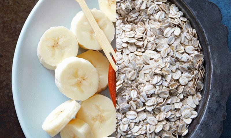 Galletas de plátano y avena