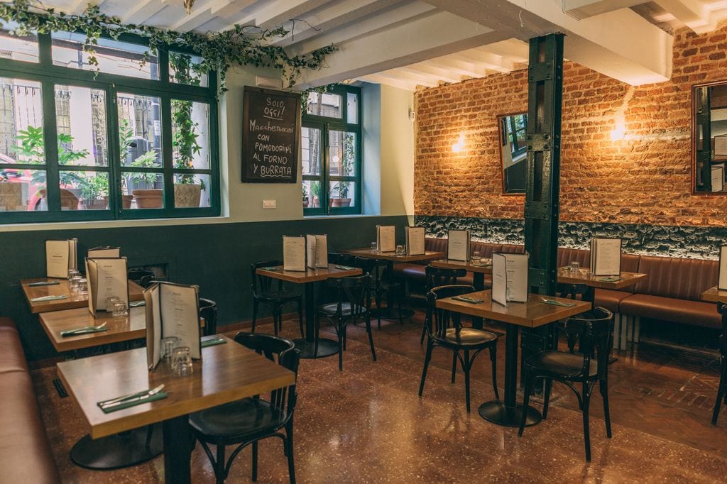 Comedor de 'Trattoria Popolare', en Madrid