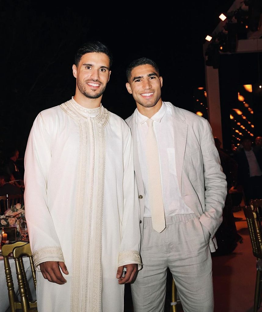 Achraf Hakimi en la boda del jugador Munir Mohamedi