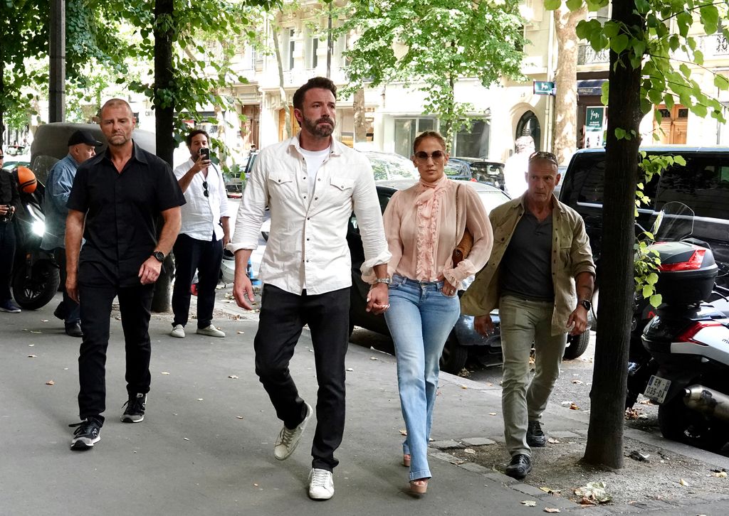 Actors Jennifer Lopez and Ben Affleck in Paris, France, on July 25, 2022.