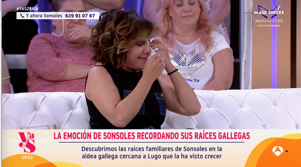 Sonsoles Ónega llorando en el programa
