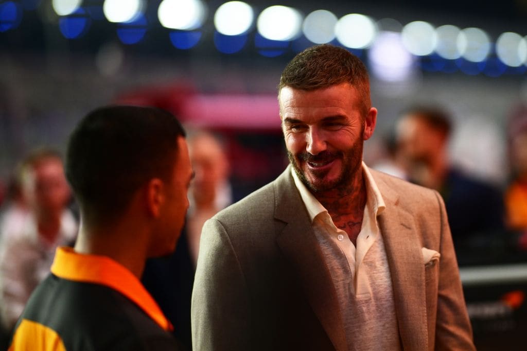 David Beckham, apoyando a la escudería McLaren
