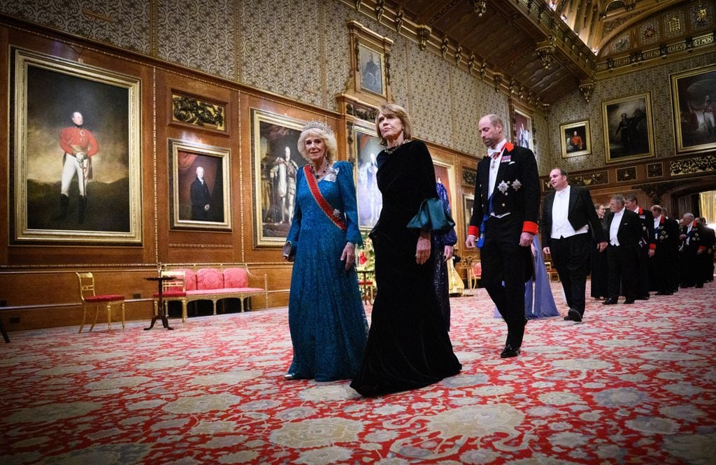 Los reyes Carlos y Camilla en la cena de Estado del presidente de Alemania en diciembre de 2025