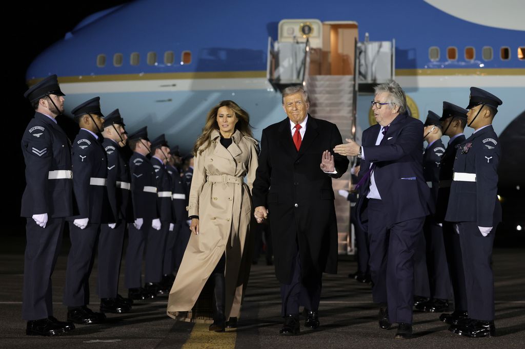 El presidente Donald Trump y la primera dama Melania a su llegada a territorio británico el pasado 16 de septiembre.