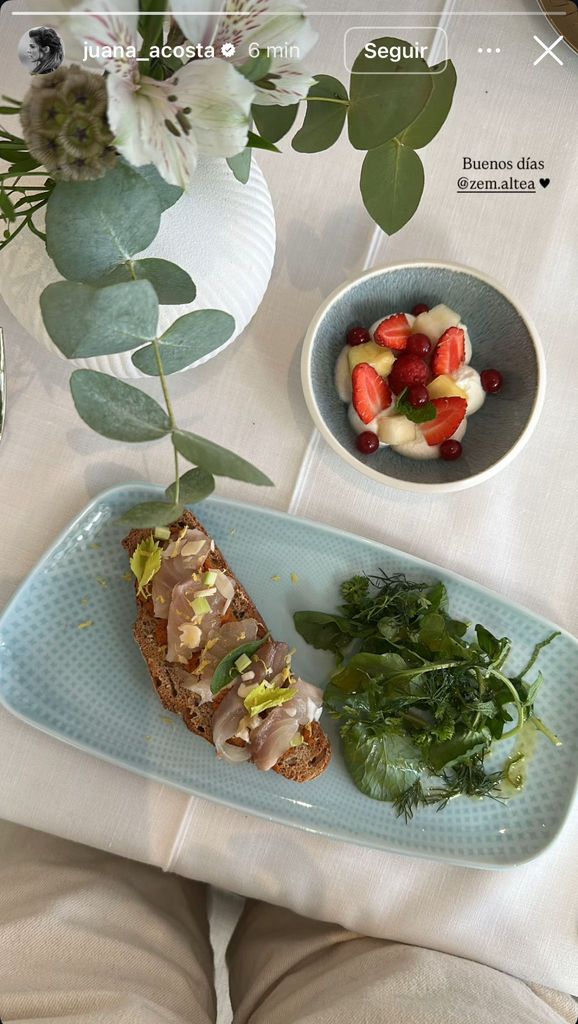 Desayuno de Juana Acosta en ZEM Wellness Clinic Altea