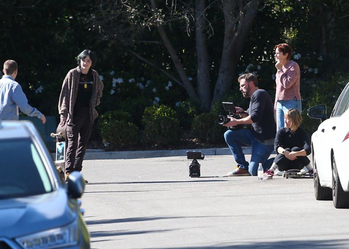 Jennifer Lopez y Ben Affleck con sus hijos