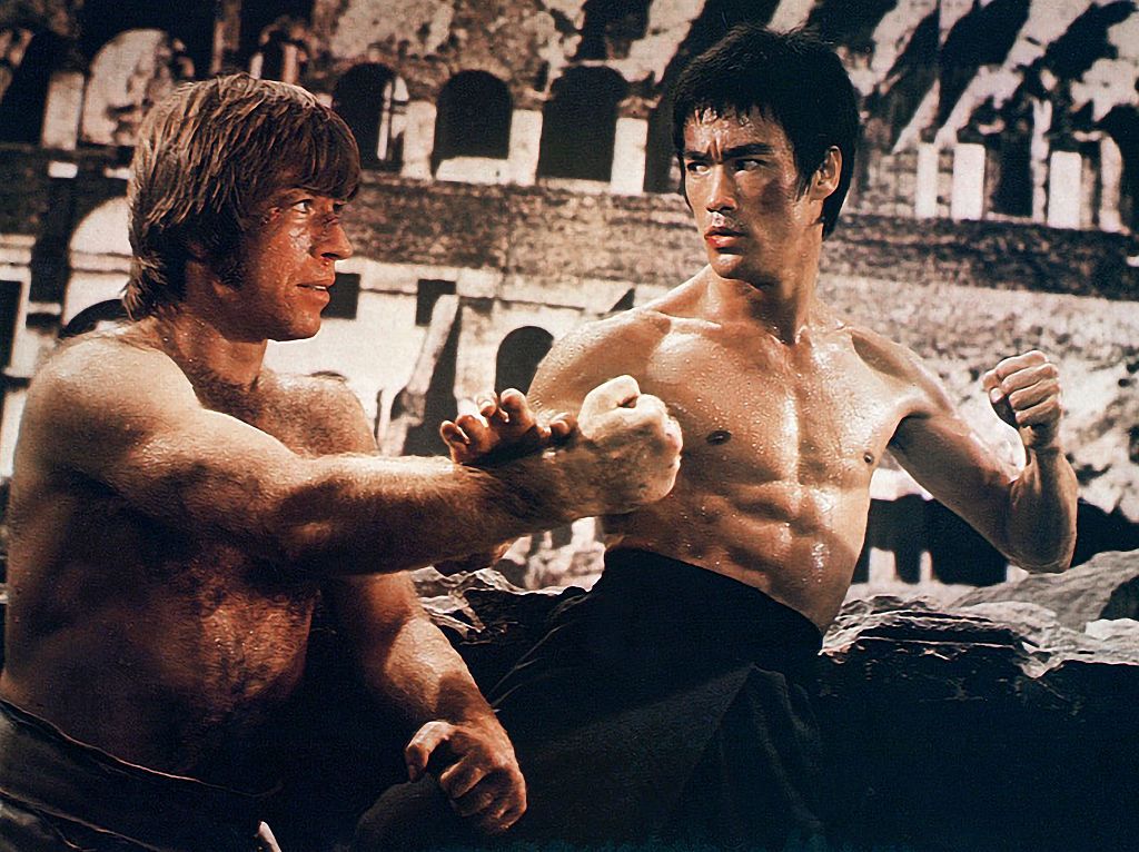 Bruce Lee y Chuck Norris en la película 'El furor del dragón' en 1972