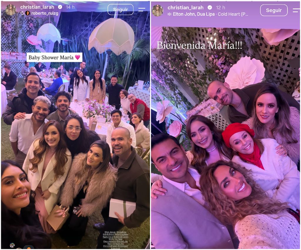 Carlos y Cynthia estuvieron rodeados de buenos amigos en el baby shower de su hija.