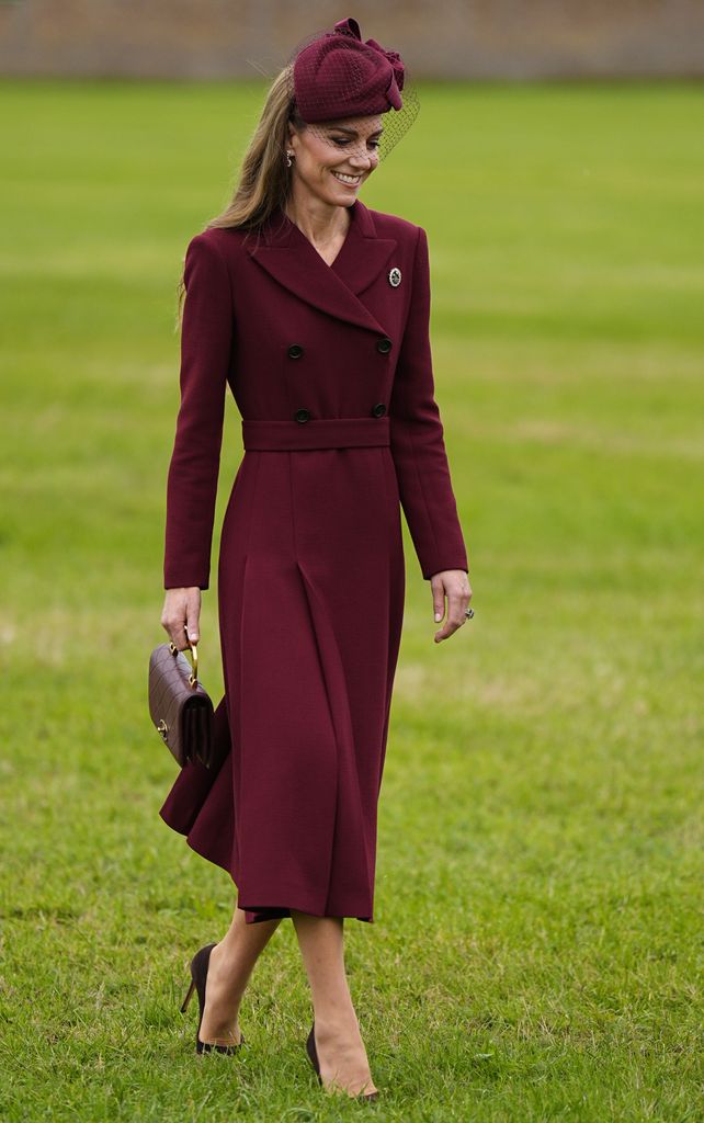 Kate Middleton recibiendo al presidente de los Estado Unidos, Donald Trump, y a la primera dama Melania en el castillo de Windsor